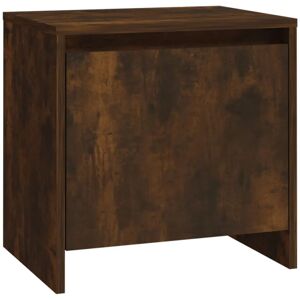 Bedside Cabinet Smoked Oak 45x34x44.5 cm Engineered Wood Vidaxl Brown