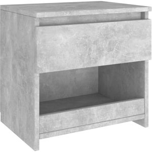 Bedside Cabinet Concrete Grey 40x30x39 cm Engineered Wood Vidaxl Grey