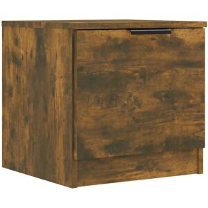 Bedside Cabinet Smoked Oak 40x39x40 cm Vidaxl Brown