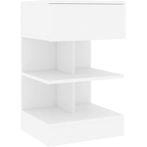 Bedside Cabinet White 40x35x65 cm Engineered Wood Vidaxl White