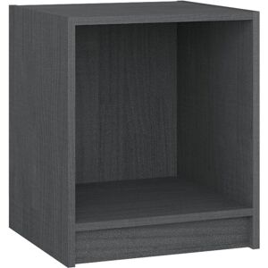 Bedside Cabinet Grey 35.5x33.5x41.5 cm Solid Pinewood Vidaxl Grey