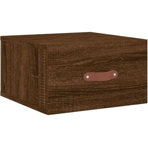 Wall-mounted Bedside Cabinet Brown Oak 35x35x20 cm Vidaxl Brown