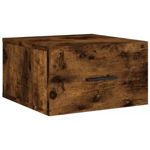 Wall-mounted Bedside Cabinet Smoked Oak 35x35x20 cm vidaXL