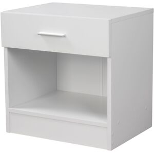 (White) Orlando 1 Drawer Kids Bedside Cabinet Side Table