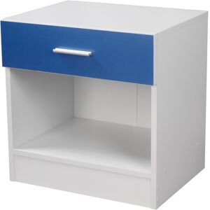 (Blue) Orlando 1 Drawer Kids Bedside Cabinet Side Table