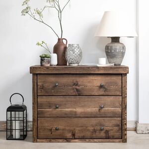 Derwent Chest Of Drawers - 3 - Walnut - Metal   Funky Chunky Furniture  - Funky Chunky Furniture