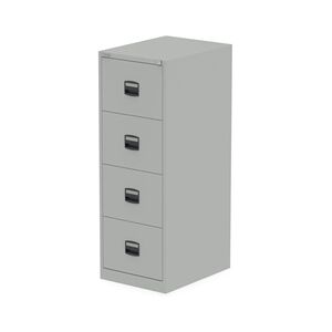 Qube by Bisley 4 Drawer Filing Cabinet Goose Grey