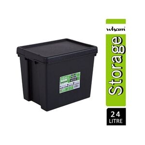 Wham Bam Black Recycled Storage Box 24 Litre