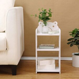 SHEIN 1pc Modern Simple Bedside Cabinet With Nordic Style Storage Shelf, Bedroom Side Storage Cabinet White one-size