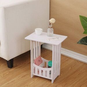 SHEIN 1pc Modern And Simple Bedside Cabinet Storage Cabinet For Bedroom Living Room Coffee Table Small-Spaced Sofa Side Table Easy Mini Storage Rack White one-size