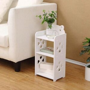 SHEIN 1pc Simple Modern Mini Bedside Cabinet Nordic Style Easy Storage Rack Small Cabinet For Bedroom White one-size