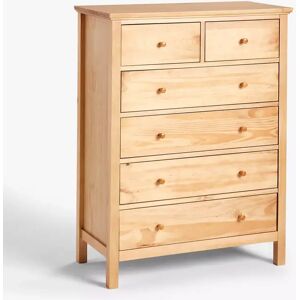 John Lewis ANYDAY Wilton 6 Drawer Chest - Natural - Unisex