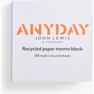 John Lewis ANYDAY 2.0 Memo Block, Multi - Black - Unisex