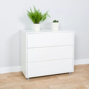 Stompa Uno S Plus 3 Drawer Chest - White - Unisex