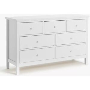 John Lewis ANYDAY Wilton 7 Drawer Chest - White - Unisex