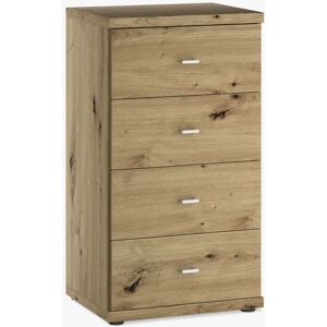 John Lewis Elstra 4 Drawer Chest of Drawers - Bianco Oak - Unisex