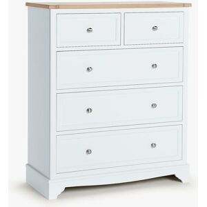 John Lewis St Ives 5 Drawer Chest - White Haze - Unisex