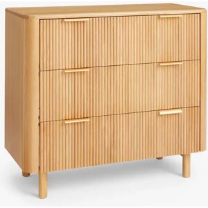 John Lewis Natural Contemporary 3 Drawer Chest, Natural - Natural - Unisex