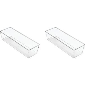 InterDesign iDesign (60330 Linus Small Dresser Drawer Organizer, Clear (Pack of 2)