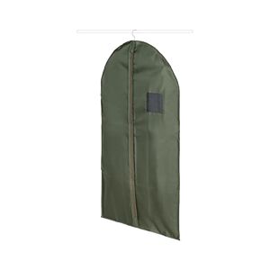 Compactor Suit Bag with Zip Made from 100% Recycled Plastic, Breathable Clothes Protector Bag for Wardrobe Storage and Travel, 58 x 100cm Dustproof and Waterproof Suit Cover, Ecologik Range, Khaki