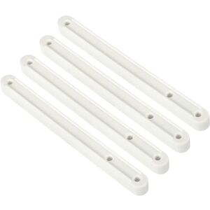 sourcing map Drawer Slides, 4Pcs 180mm - Plastic Drawer Rails, Side Mounted Grooved Guide Rails for Cabinet Drawers Bedside Tables Wardrobe Dressers (White)