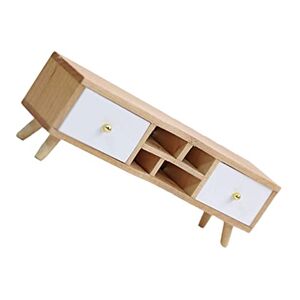 ifundom 1pc Furniture Miniatures Kids Chest of Drawers Tv Cabinet Furniture Home Decor Tiny Furniture Miniature Drawer Cabinet Miniture House Furniture Wooden Storage Rack Ob11 Doll House