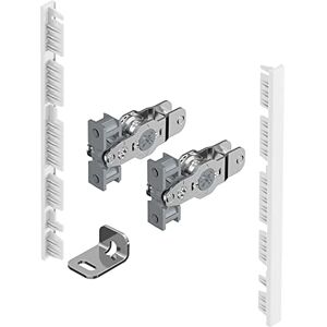 HETTICH 9257616 AvanTech You Front Connector Frame H 139 Inner Front Profile for Drawers, Steel/Plastic, White, Silver