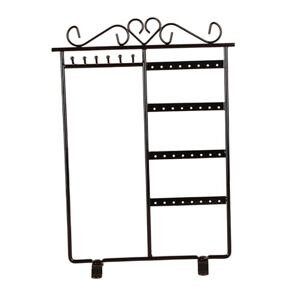 Amagogo Jewelry Holder Organizer Display Rack 4 Tier Earrings Rectangle Jewelry Stand Jewelry Display Rack for Photography Dresser, Black