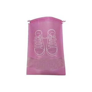 rongweiwang Shoes Bag with String Dust-Proof Pouch Non-Woven Fabric Pocket Storage Multi-use Organizer Travel Bags Pouches, Pink