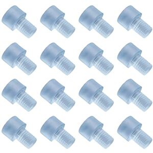 HugeDE 50 Pcs 6mm Glass Top Table Bumpers Clear Furniture Bumpers Small Cabinet Door Bumpers Soft Table Rubber Grippers with Stem