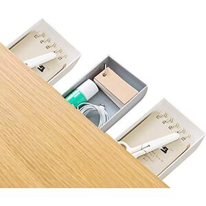 N/B Hidden Bottom Mini Desk Drawer Organiser - Pencil Cabinet Dressing Table Storage Desk and Office Shelf (Pack of 3)