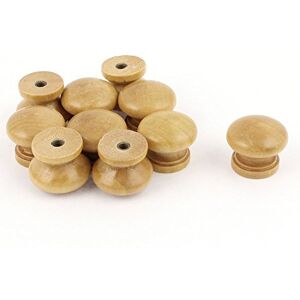 Unknown 10 x Wooden Cabinet Drawers Cupboard Round Pull Handle 23 x 19 mm