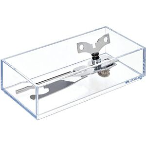 InterDesign iDesign Desk Drawer Organiser for Makeup and Kitchen Utensils, Small Storage Tray Dividers made of Durable Plastic, Clear, X-Small: 10.2 cm x 20.3 cm