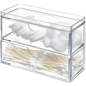 InterDesign The Home Edit by iDesign Clear Recycled Plastic Mini 2-Drawer Organiser