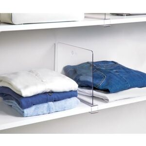 InterDesign The Home Edit by iDesign 30,5cm by 22,9cm Clear Recycled Plastic Shelf Divider For Closet Organisation and Separation