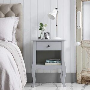 Noa and Nani - Camille 1 Drawer Bedside Cabinet - (Grey)