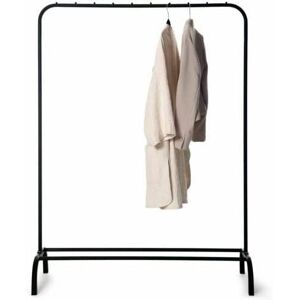 Home Treats Clothes Rail With Shoe Rack/Storage Shelf, Metal With Smooth Black Finish
