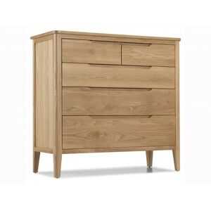 Archers Keswick 2 Over 3 Oak Wooden Chest of Drawers Assembled