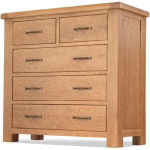 Archers Ambleside 2 Over 3 Oak Wooden Chest of Drawers Assembled