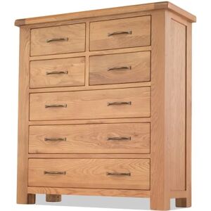 Archers Ambleside 4 Over 3 Oak Wooden Chest of Drawers Assembled