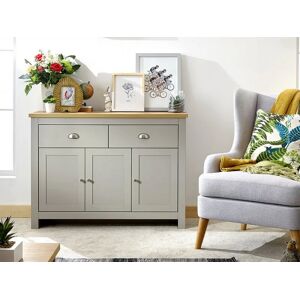 GFW Lancaster Grey and Oak 3 Door 2 Drawer Large Sideboard