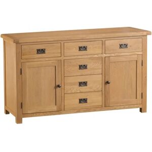 Kenmore Waverley Oak 2 Door 6 Drawer Large Sideboard Assembled