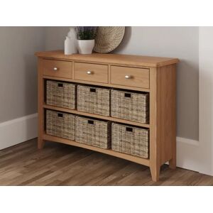 Kenmore Dakota Oak 3 Drawer Sideboard Assembled