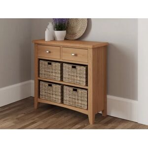 Kenmore Dakota Oak 2 Drawer Compact Sideboard Assembled