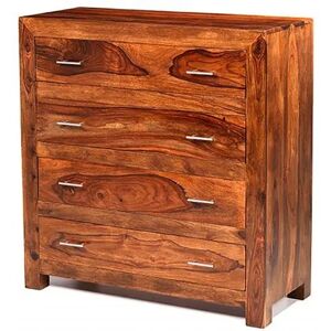 Archers Santa Clara 4 Drawer Acacia Wooden Chest of Drawers Assembled