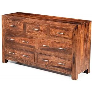 Archers Santa Clara 43 Drawer Acacia Wooden Chest of Drawers Assembled