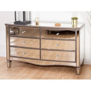 Birlea Furniture & Beds Birlea Elysee 6 Drawer Mirrored Chest of Drawers Assembled