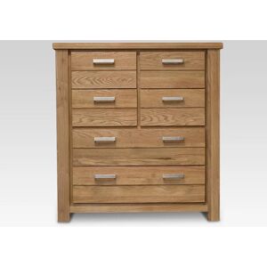 ASC Westbury 42 Oak Wooden Chest of Drawers Assembled