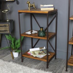 Industrial Wooden Shelf Unit Material: Wood / Metal