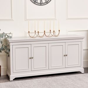 Large Grey 4 Door Sideboard - Daventry Taupe-Grey Range Material: Wood, Metal